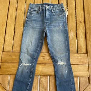 MOTHER SKINNY HIGH WAISTED DENIM SIZE 24